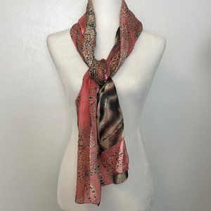 Pink Leopard Scarf